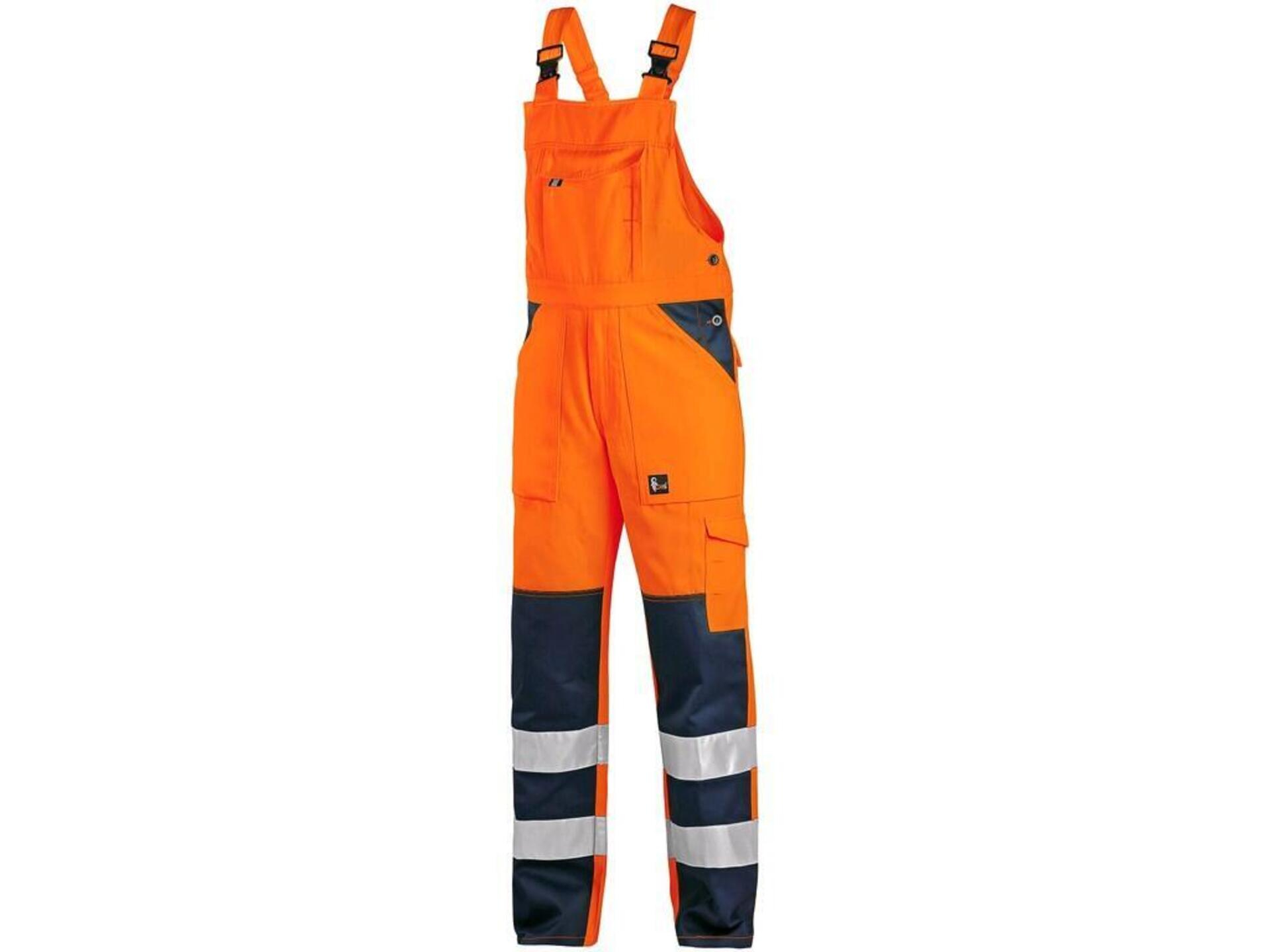 CXS NORWICH Kalhoty s laclem reflexní oranžová/modrá  52