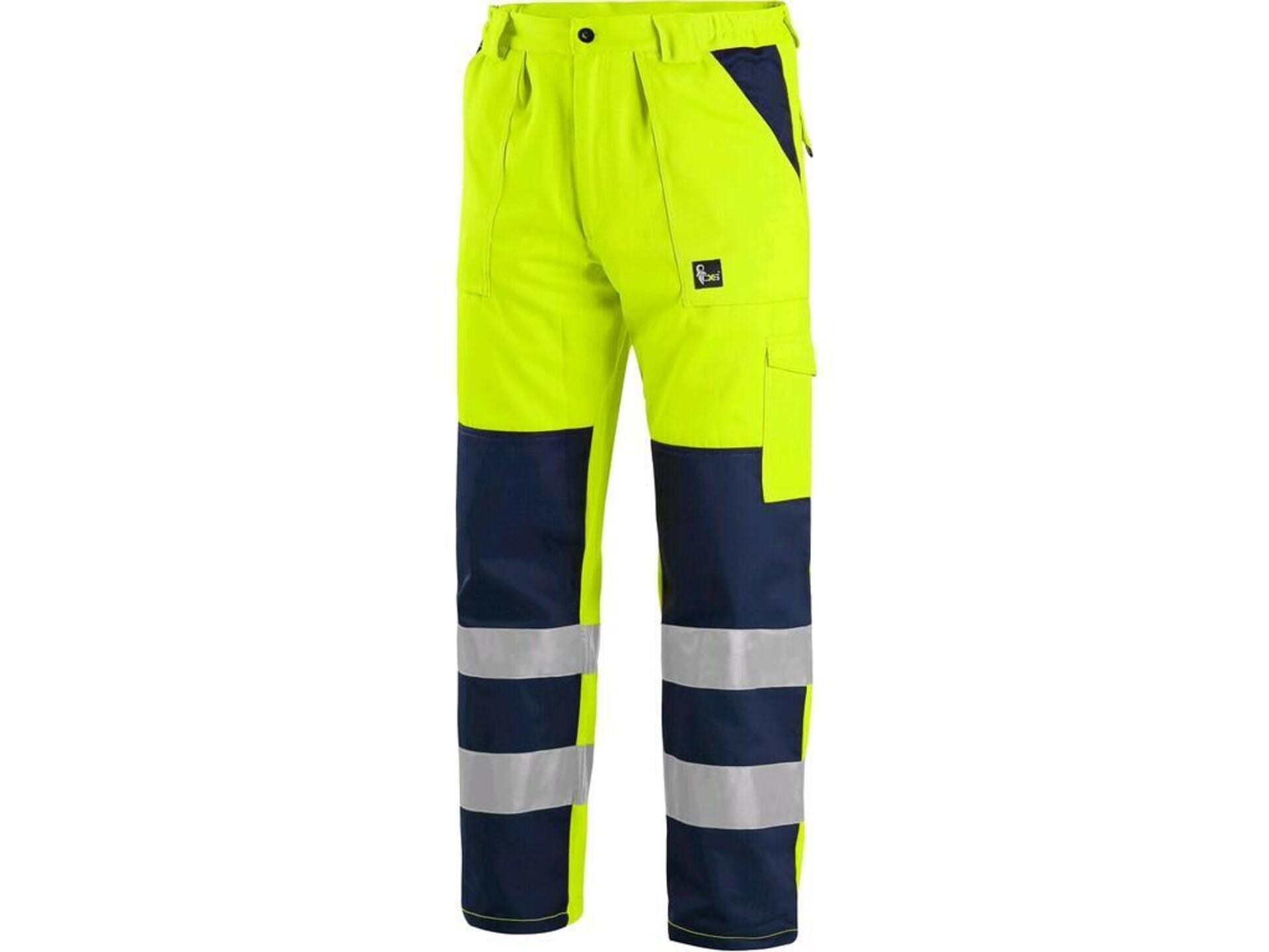 CXS NORWICH Kalhoty do pasu reflexní žlutá/modrá  62
