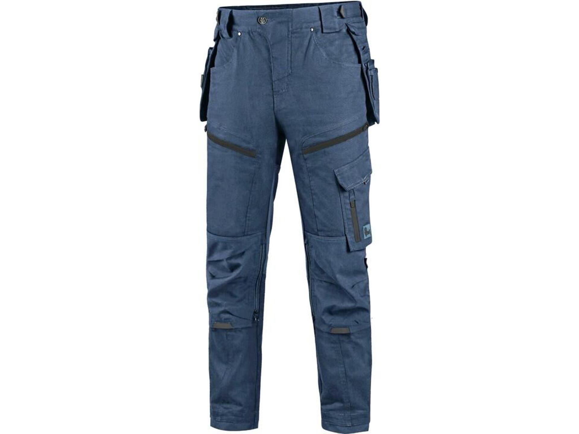 CXS LEONIS pánské Kalhoty pracovní do pasu modrá/černá 62
