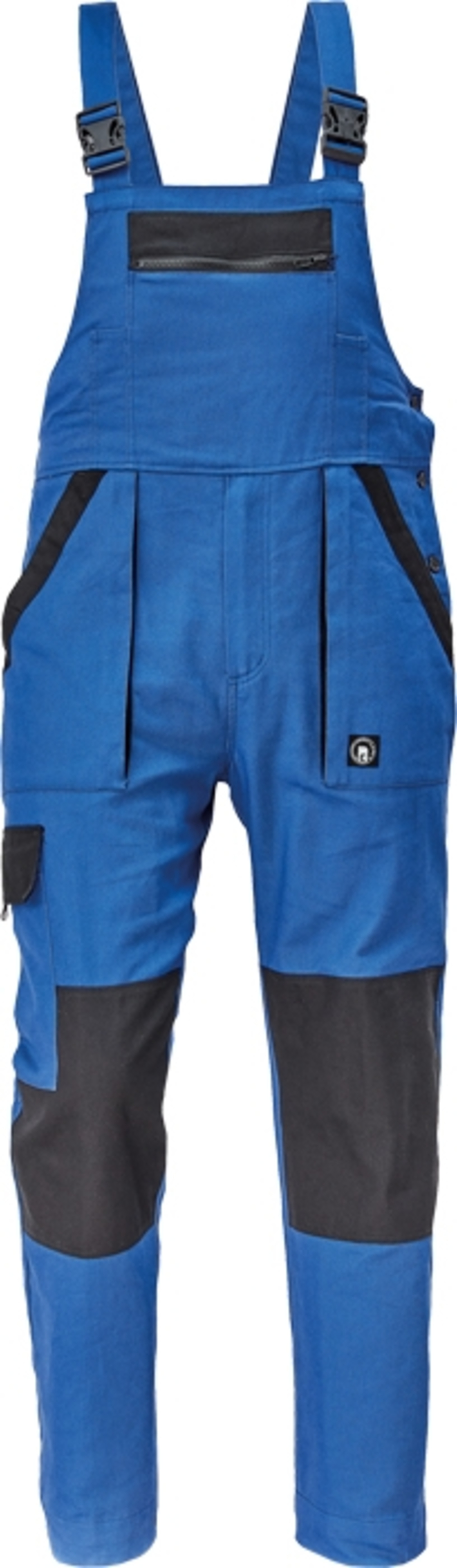 Cerva MAX NEO Kalhoty pracovní s laclem středně modrá/černá 68