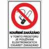 Kouření zakázáno! V tomto prostoru je používání elektronických cigaret zakázáno