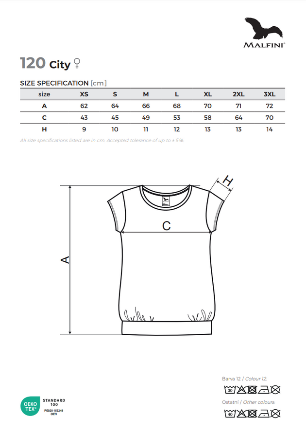 Tričko MALFINI CITY dámské